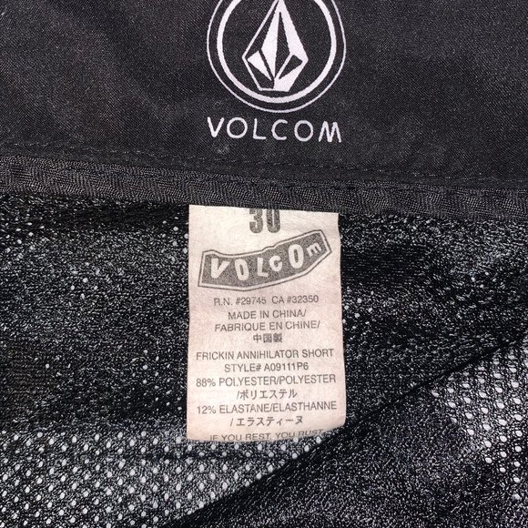 Volcom Board Shorts, Black Plaid, 30 - Picture 4 of 4